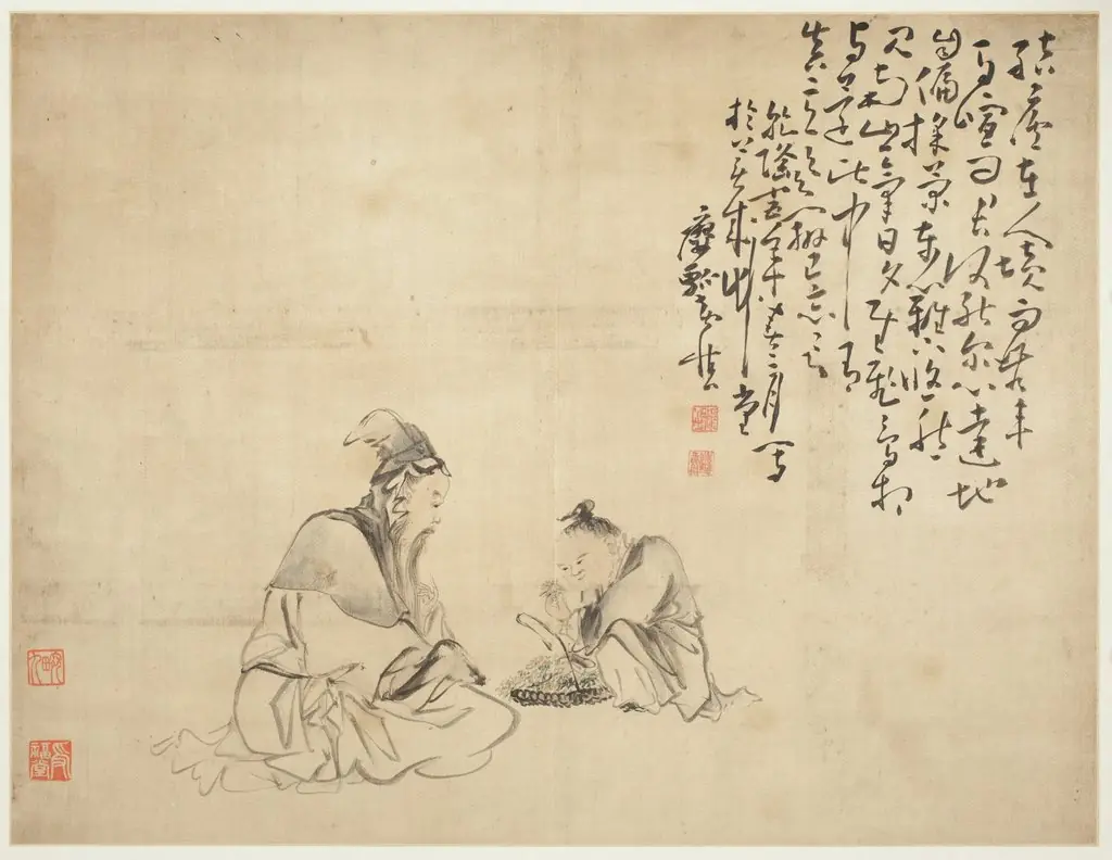 Landscapes and Figures: Figures, by Huang Shen, unspecified, 1750
