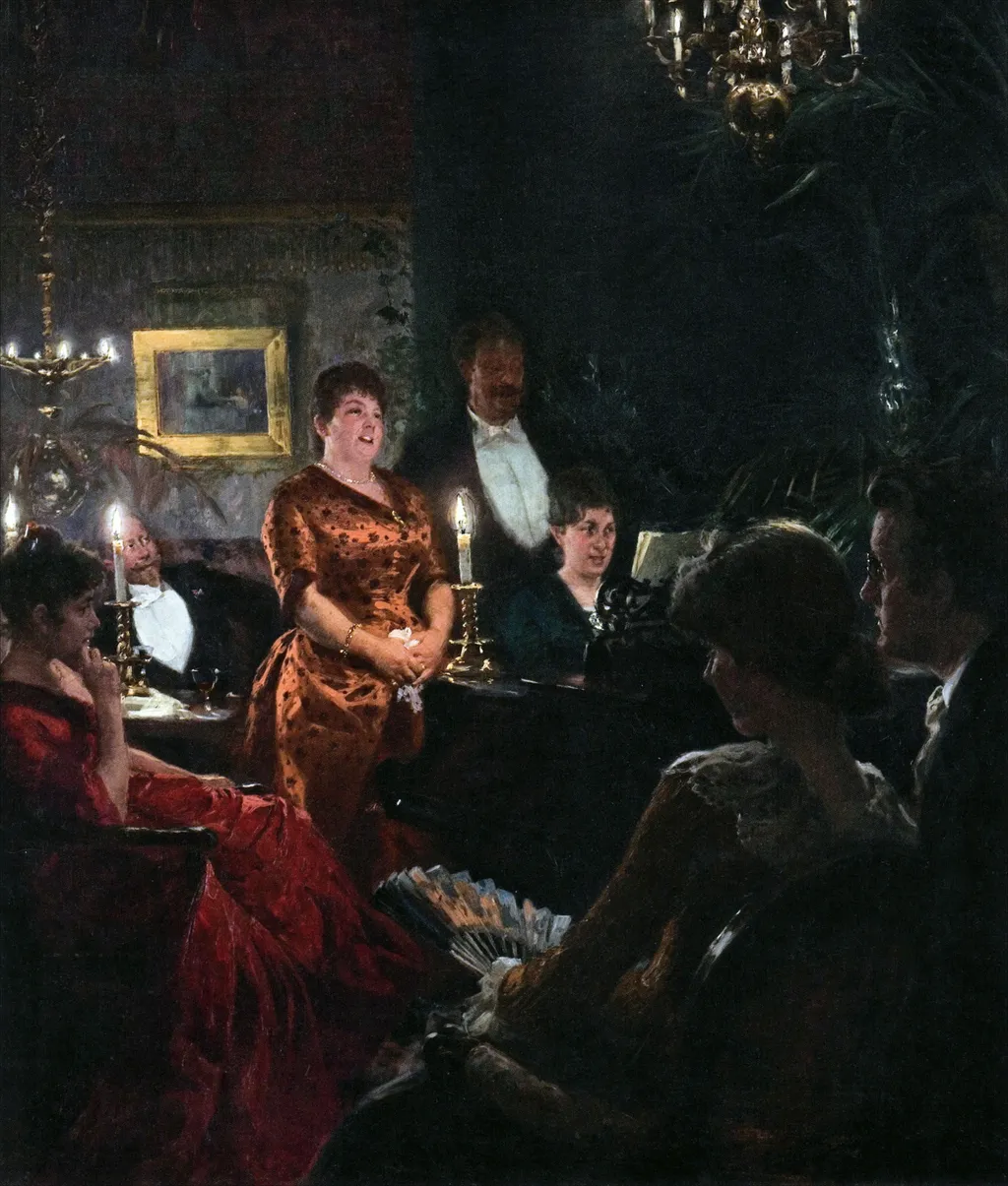 A Duet, by Peder Severin Krøyer, oil, 1894