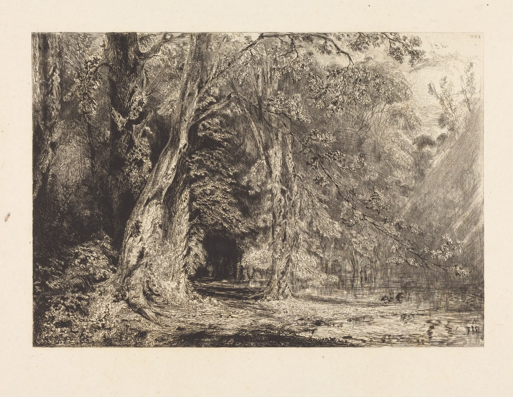 Flooding in the Forest of the Ile Séguin, detail
