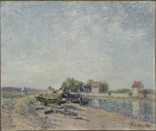 Saint-Mammès, Loing Canal, by Alfred Sisley, unspecified, 1893