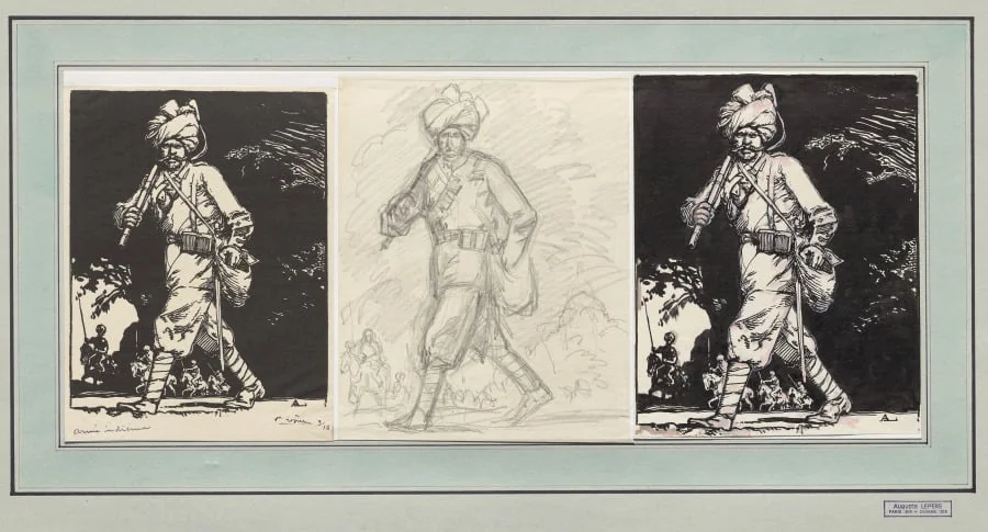 Armée indienne, detail