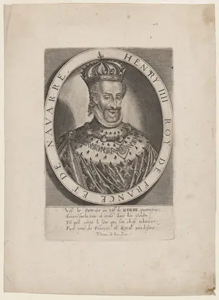 Henry IIII, Roy de France, by Thomas de Leu, ink, 1590