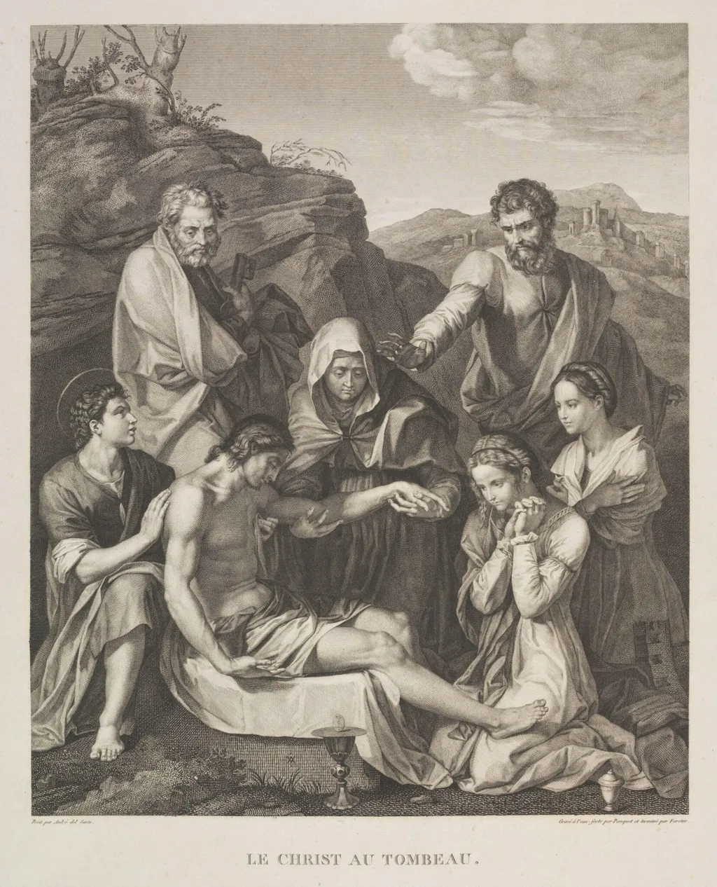 The Entombment, by Jean Louis Charles Pauquet, 1850