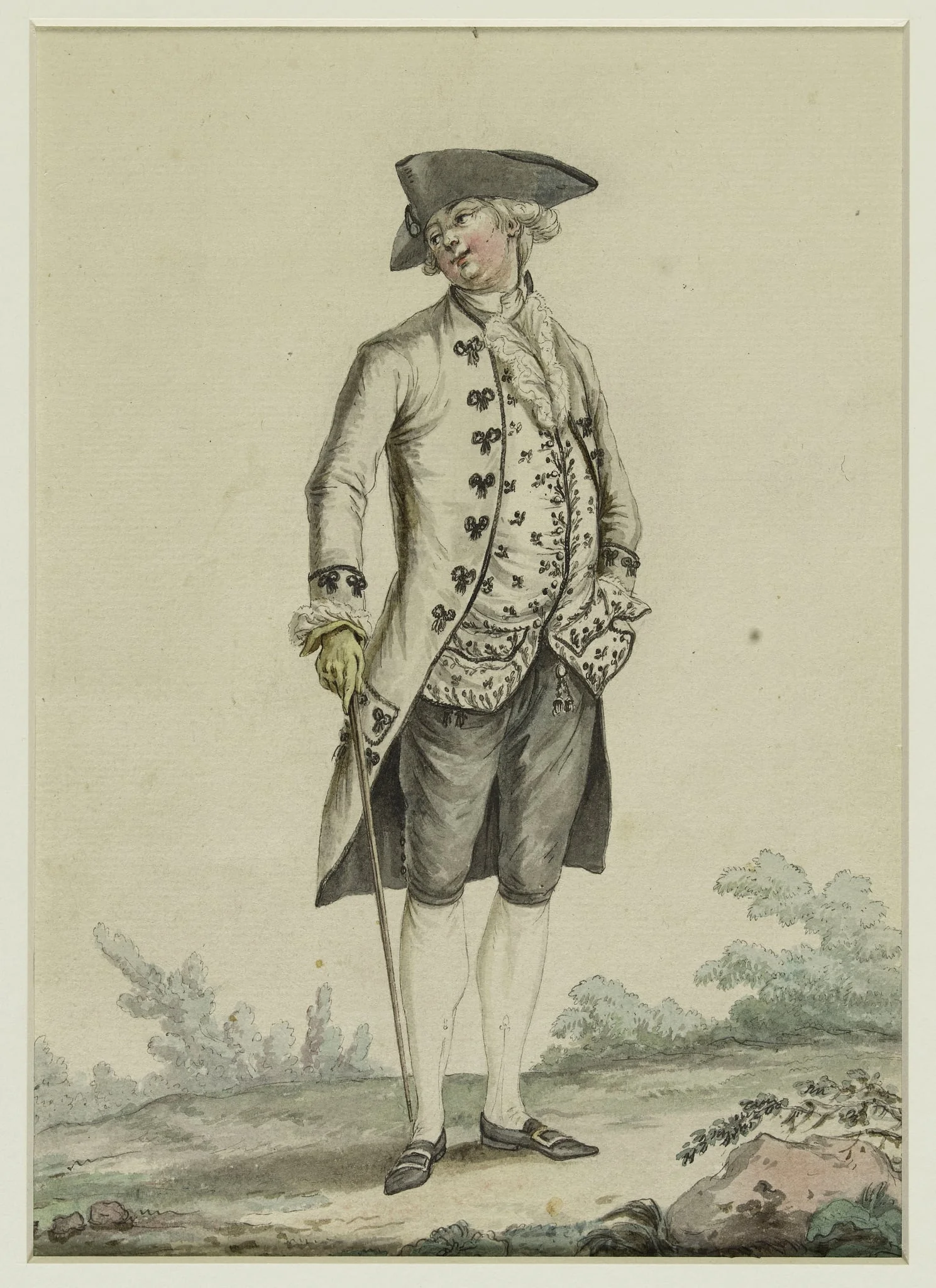 Habit de petit-deuil gris, detail