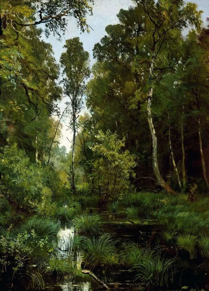 Overgrown Pond at the Edge of the Forest. Siverskaya, detail