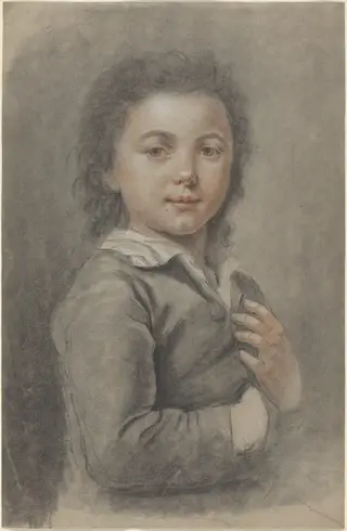 Portrait of a Young Boy, by Catherine Lusurier, chalk, 1767