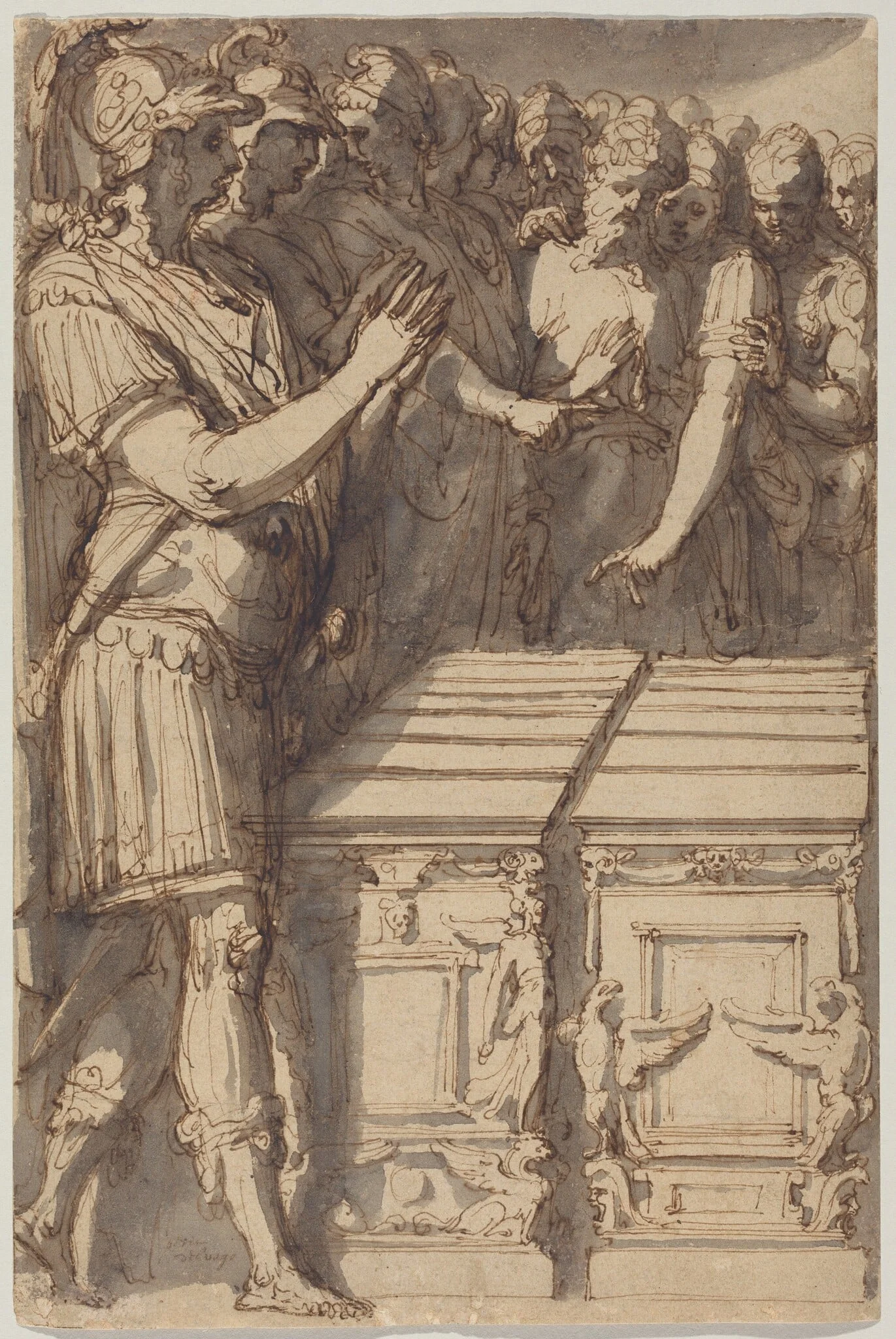 Alexander Consecrating the Altars for the Twelve Olympian Gods, detail
