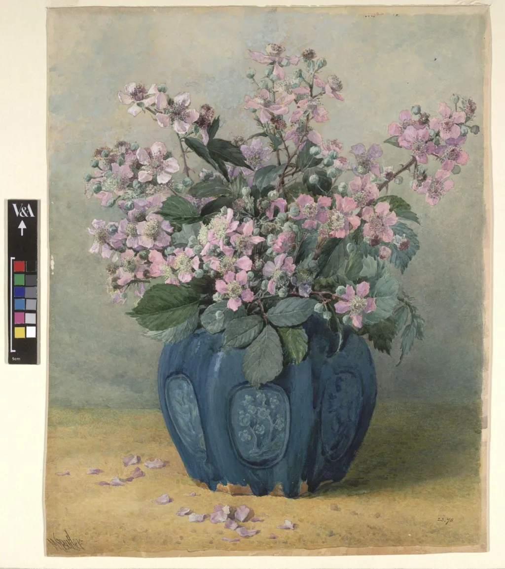 Blackberry Blossom, by Mary E. Butler, watercolor, 1867