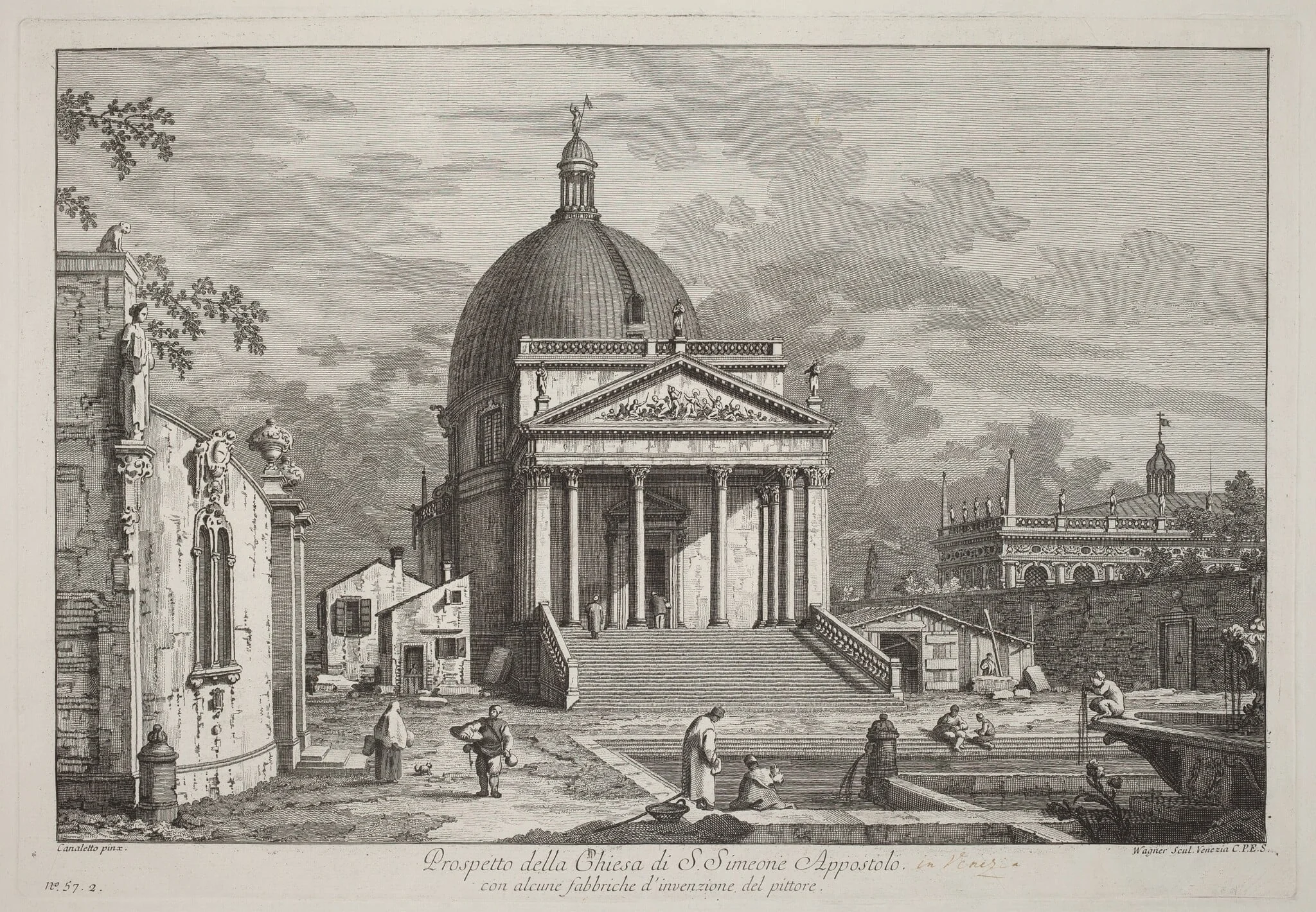 Prospetto della Chiesa di S. Simeone Appostolo, detail