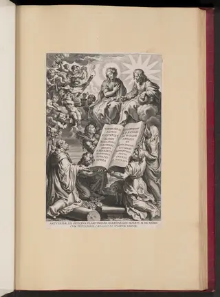 Title Page for Ludovicus Blosius, Opera, by Cornelis Galle I, ink, 1632