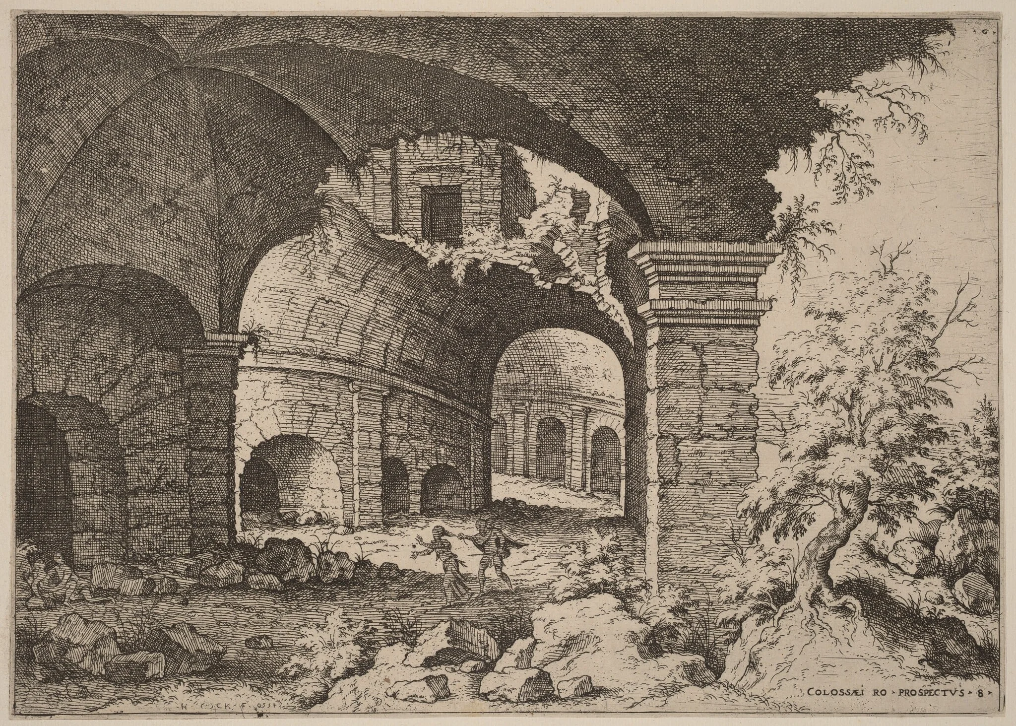 Eighth View of the Colosseum, detail
