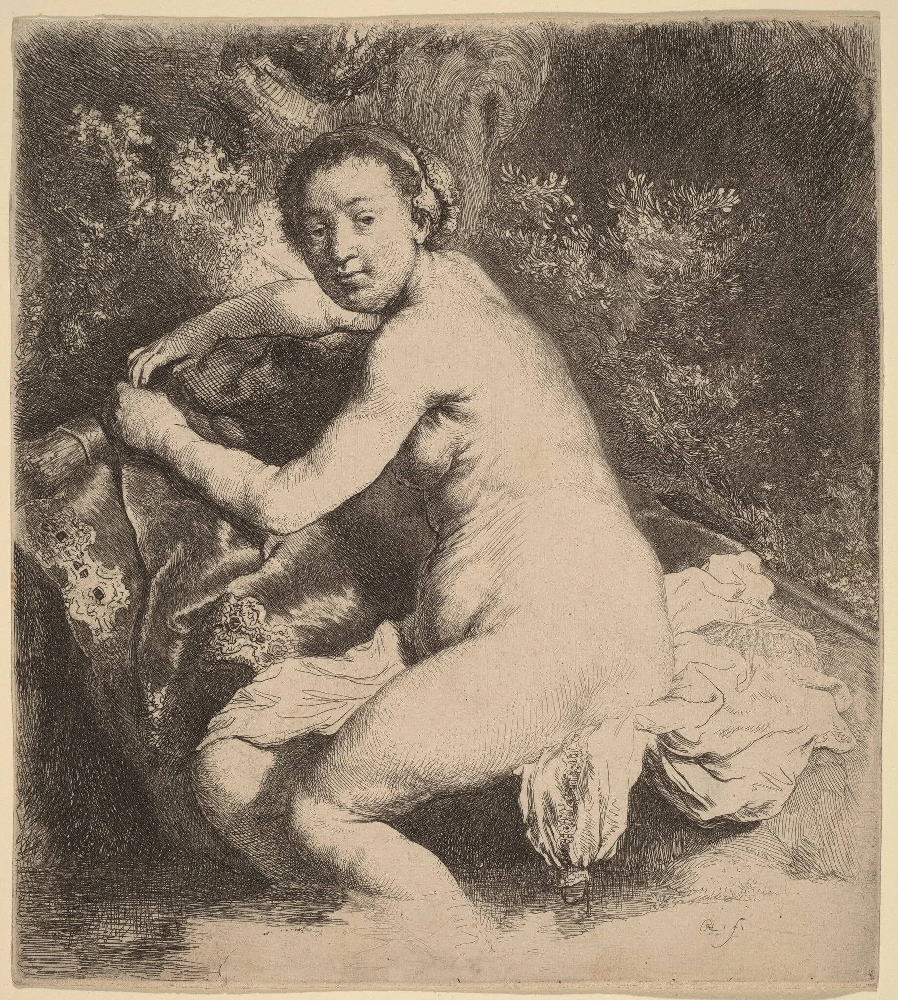 Diana at the Bath, detail