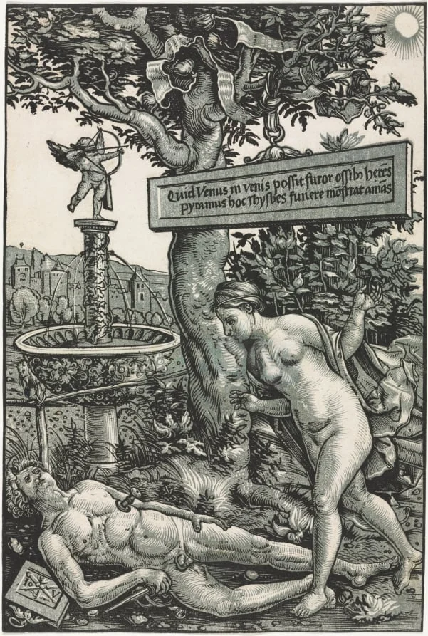 Pyramus and Thisbe, detail