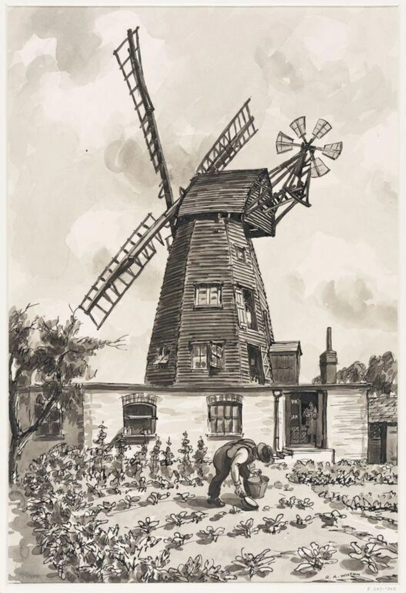 Peter Mack's Mill, Newington, Kent, detail