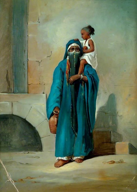 An Egyptian Fellahah with Her Child, detail