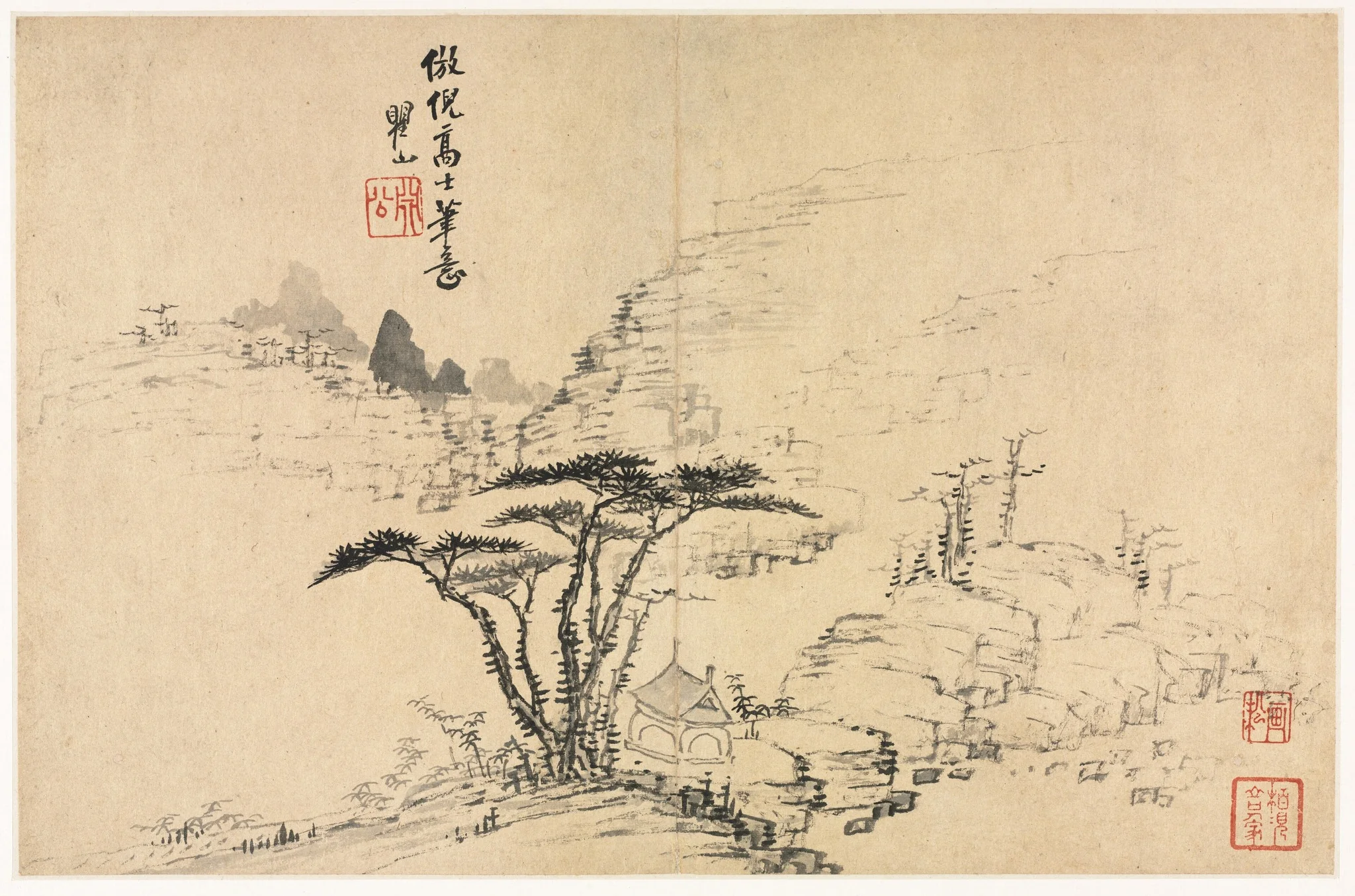 Landscapes in Various Styles after Old Masters, detail