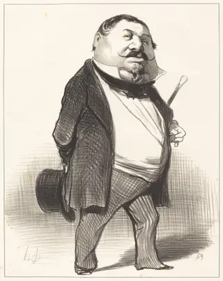 Prince Lucien Murat, by Honoré Daumier, ink, 1849