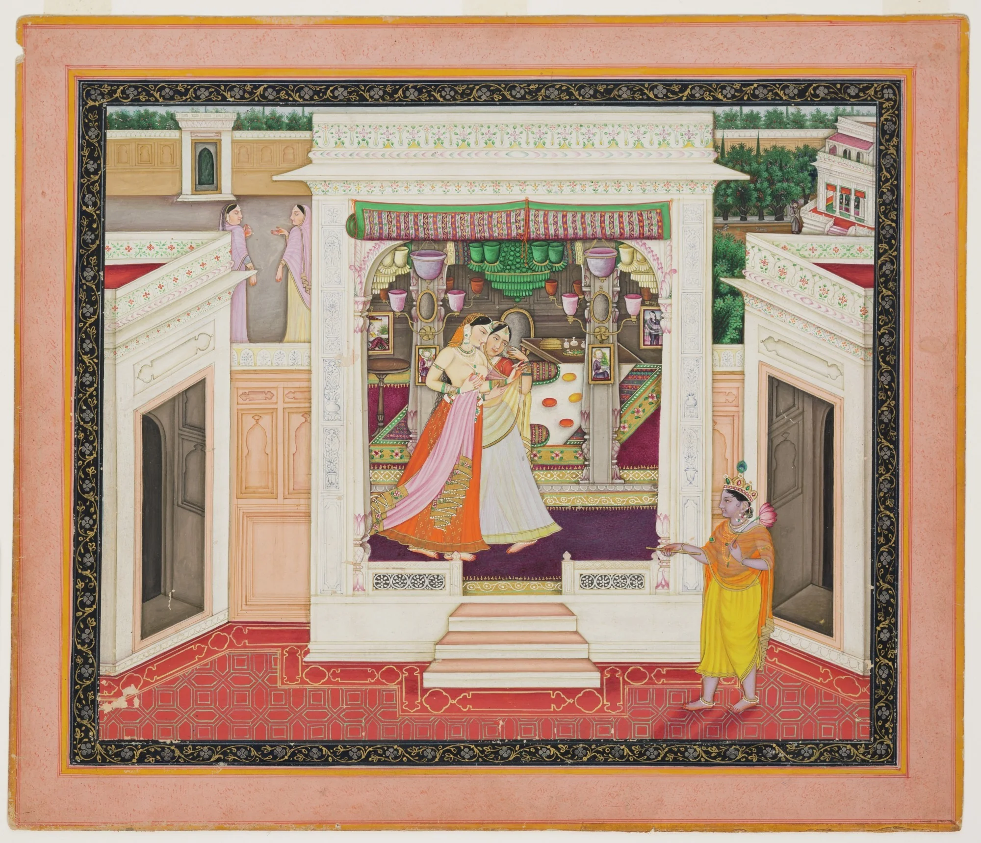 Story of Krishna and Radha, detail
