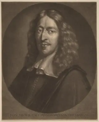Johan de Wit, by Abraham Blooteling, ink, 1665