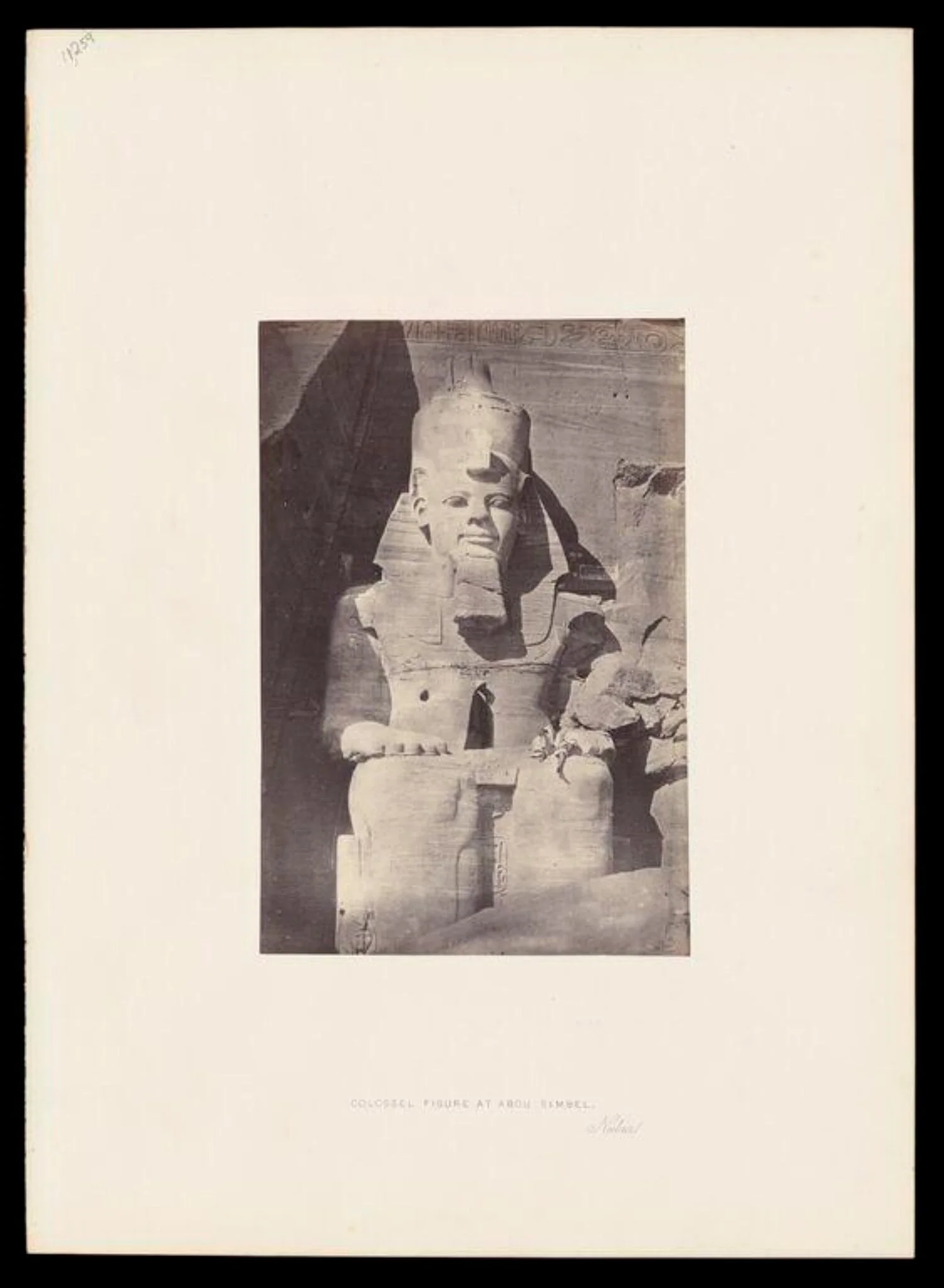 Colossal Figure at Abou Simbel, Nubia, detail