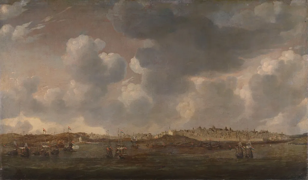 View of Salee, Morocco, by Nooms, called Zeeman, Reinier, oil, 1662