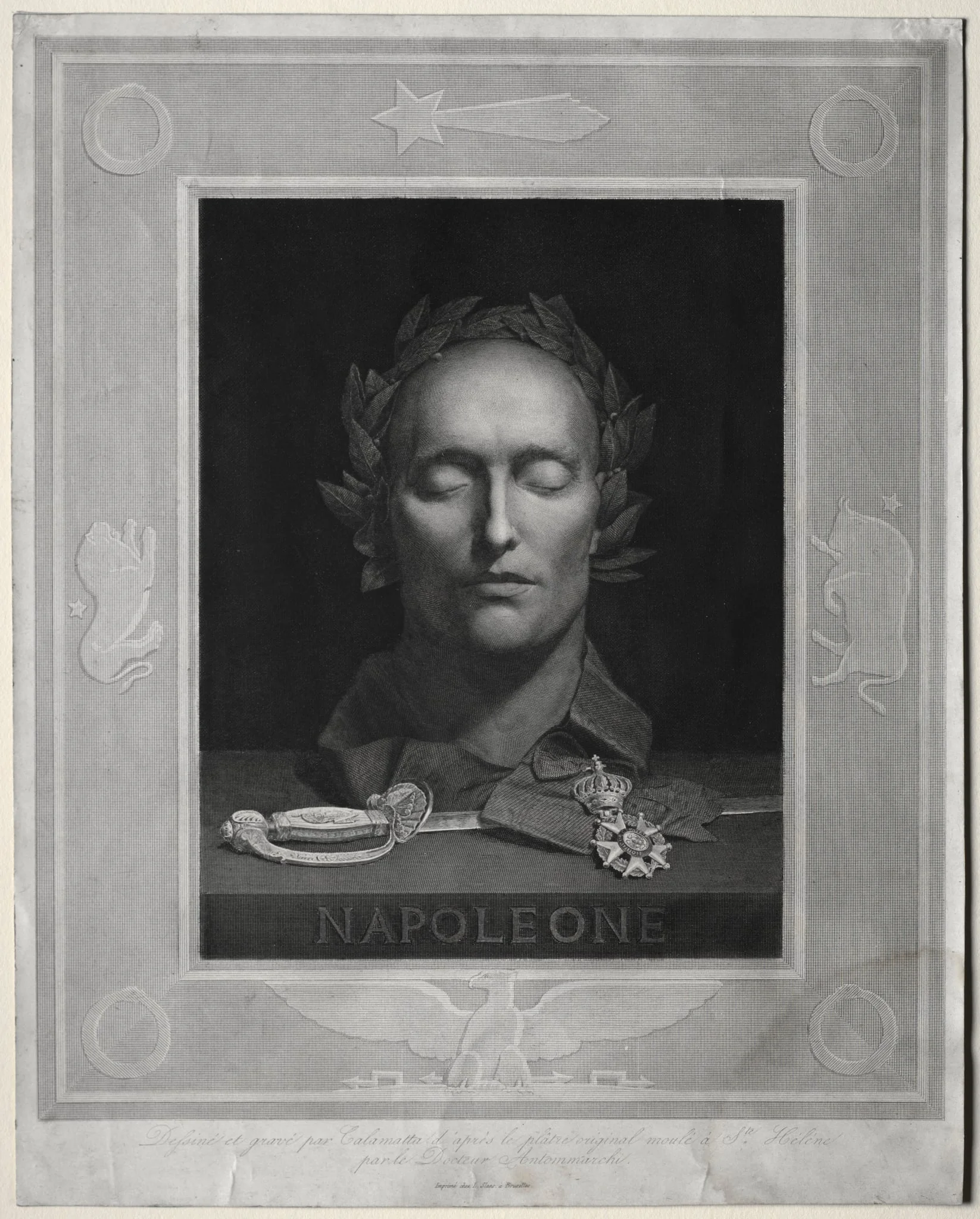Mask of Napoleon, detail