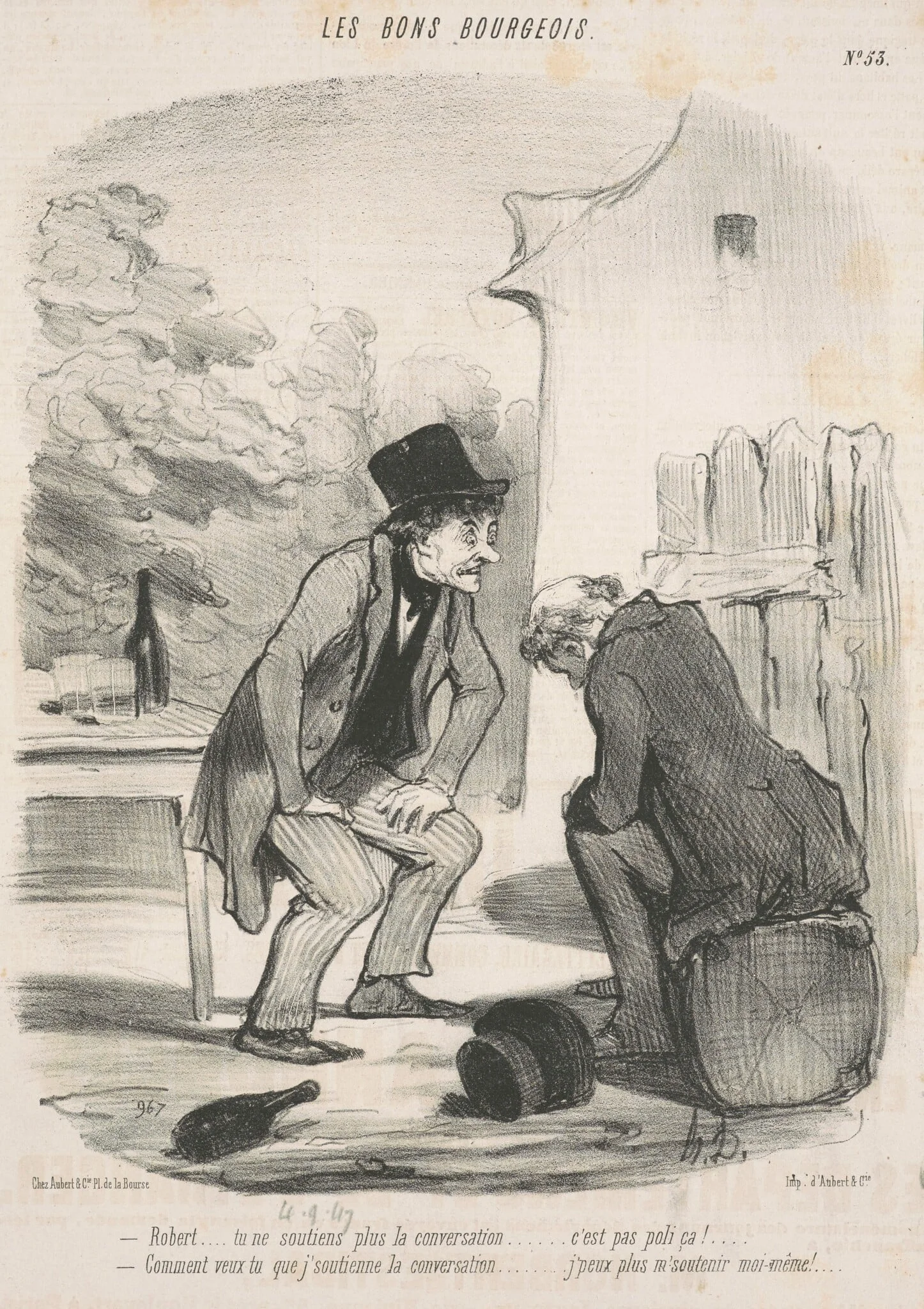 Robert ... tu ne soutiens plus la conversation ..., detail