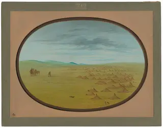 Prairie Dog Village, by George Catlin, oil, 1865