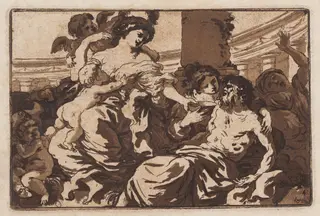 Anacreon, by Jean Jacques II Lagrenée, ink