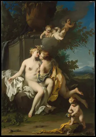 Flora and Zephyr, by Jacopo Amigoni, oil, 1730