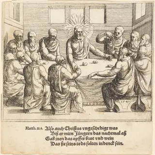 The Last Supper, by Augustin Hirschvogel, ink, 1547