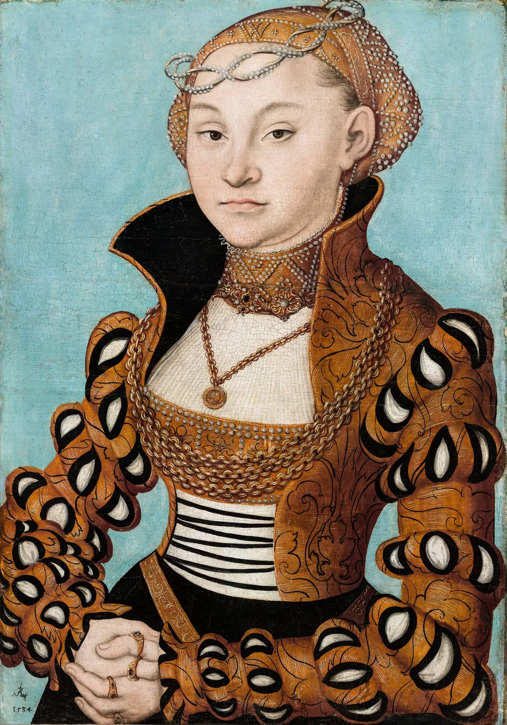 Portrait of an Aristocratic Saxon Lady, by Lucas Cranach the Elder, paint, 1534