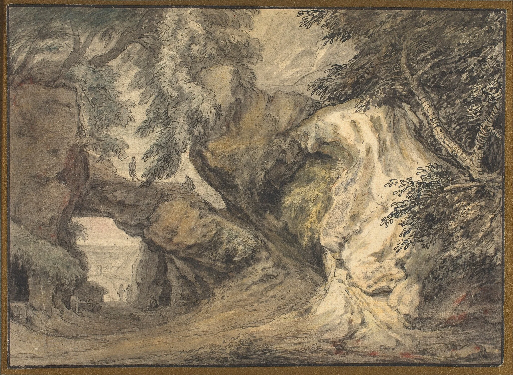 Landscape with a Natural Arch, detail