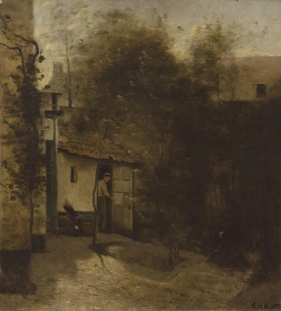 Douai, the House of Alfred Robaut, by Jean Baptiste Camille Corot, oil, 1871