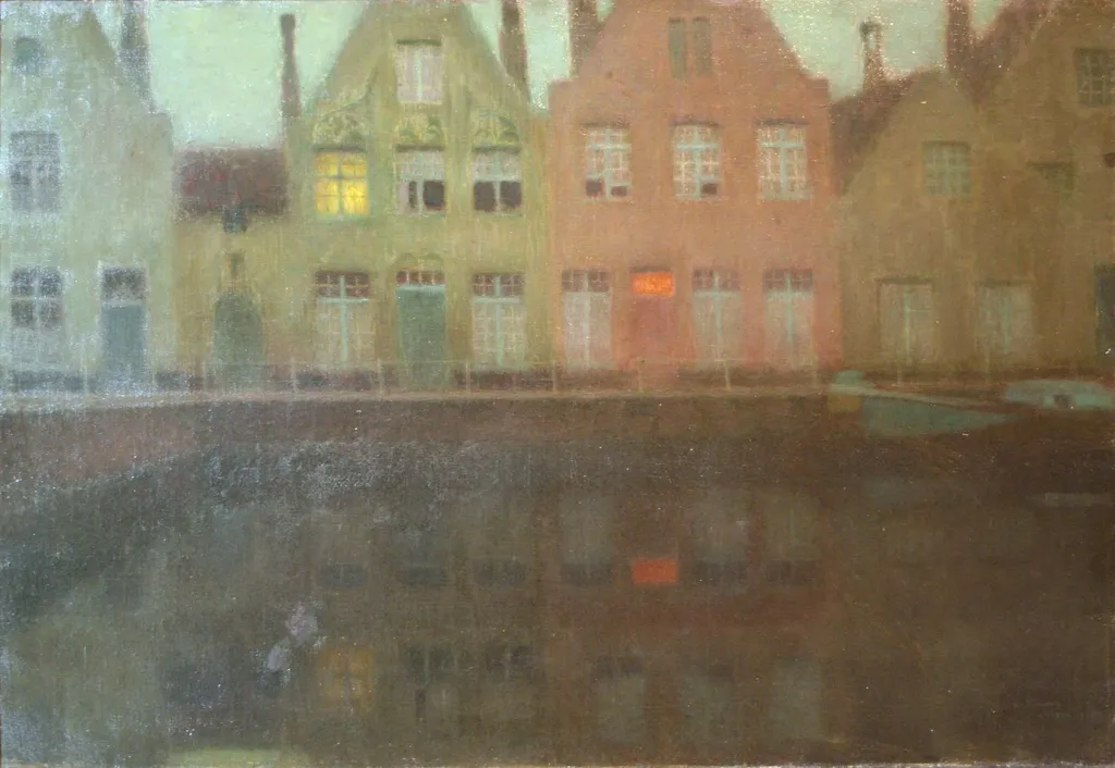 The Quay, by Henri Le Sidaner, oil, 1900