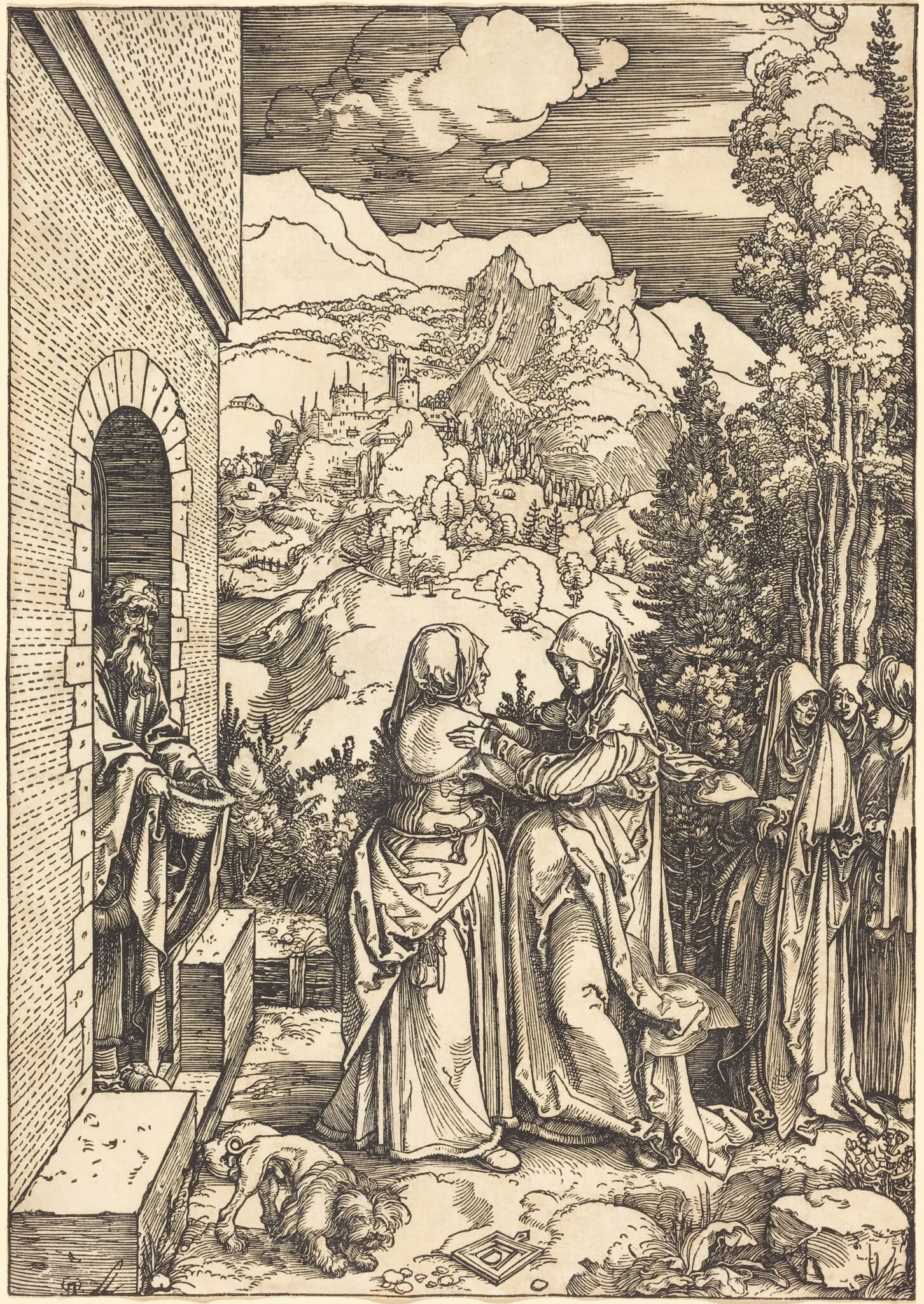 The Visitation, detail