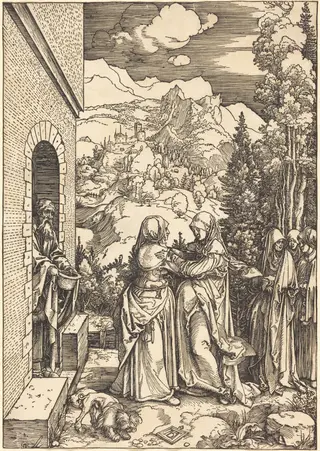The Visitation, by Albrecht Dürer, ink, 1504