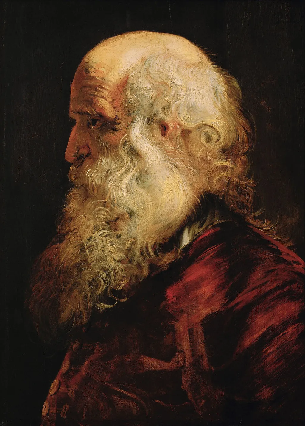 Study of the Head of an Old Man, by Peter Paul Rubens, unspecified, 1610