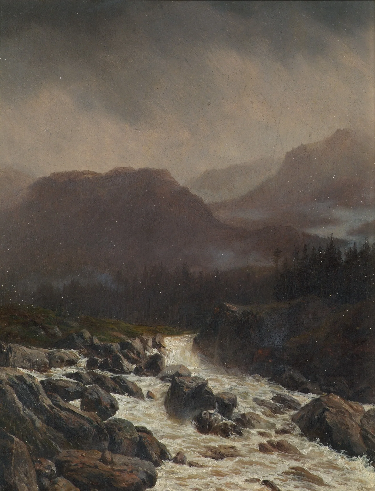 Rainy Landscape, detail
