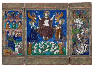 Triptych: The Last Judgment, by Master of the Orléans Triptych, paint, 1500