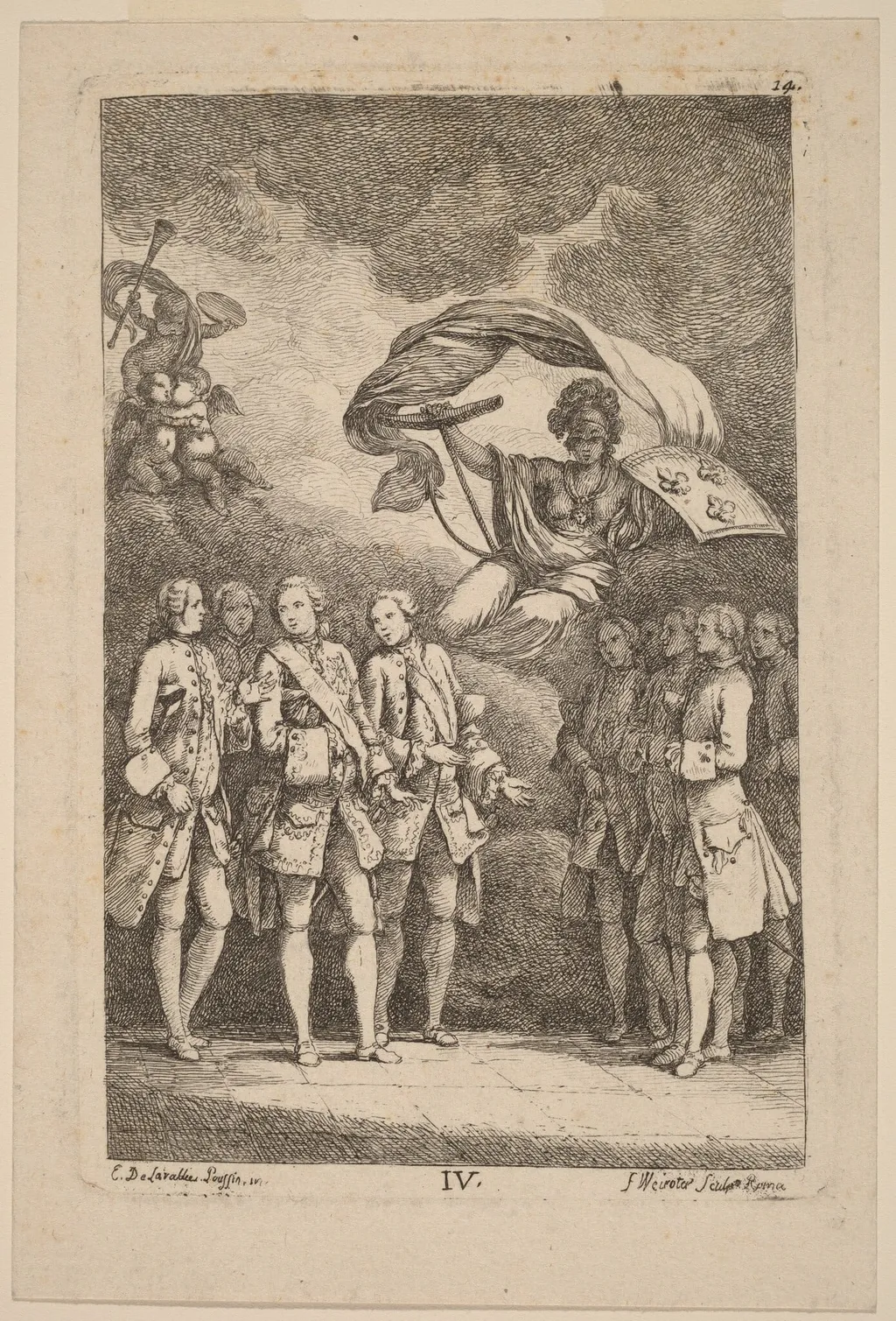 Nella Venuta in Roma: pl. 4, by Franz Edmund Weirotter, ink, 1764