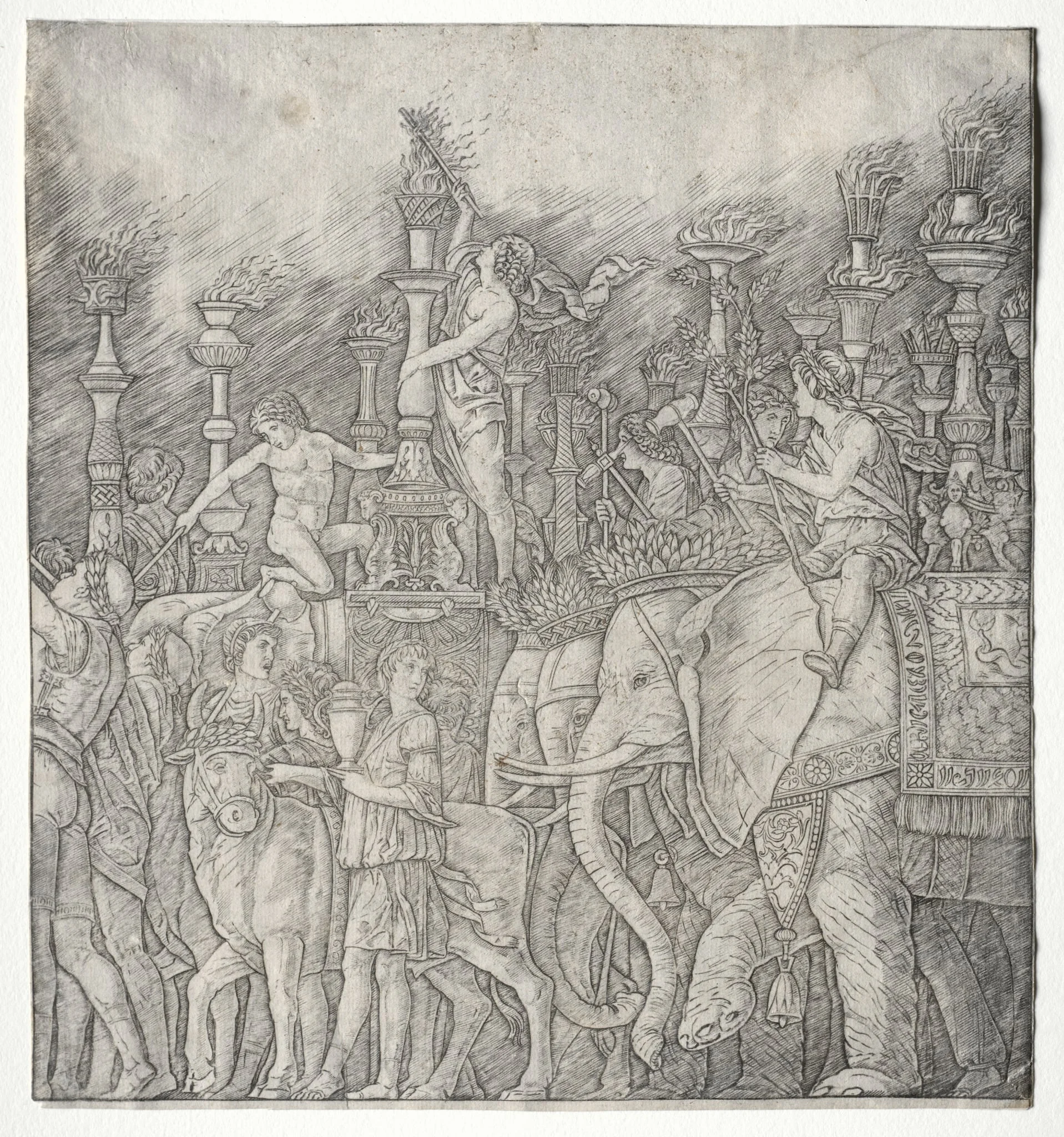 The Triumphs of Caesar: The Elephants, detail