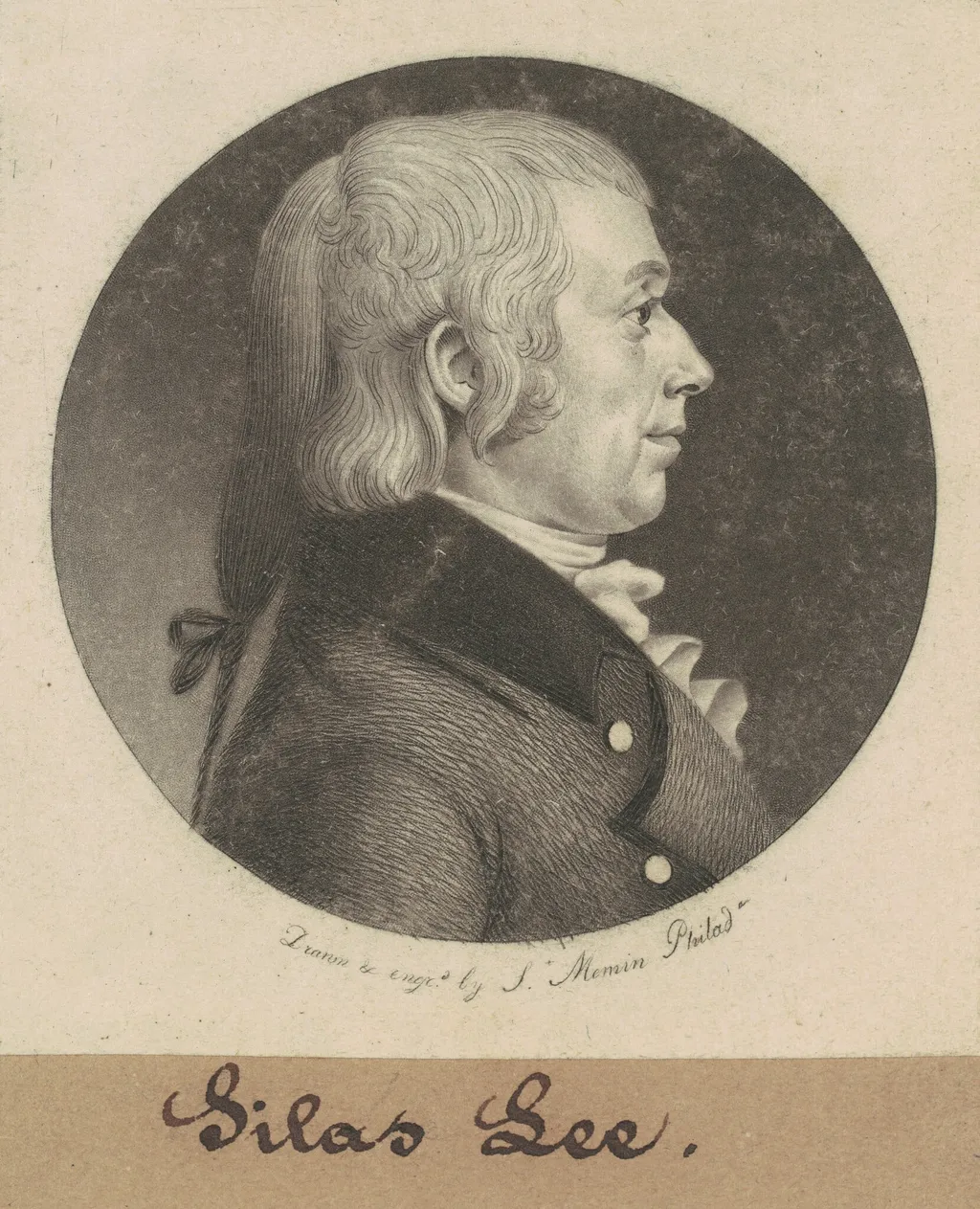 Silas Lee, by Charles B. J. Févret de Saint-Mémin, ink, 1799