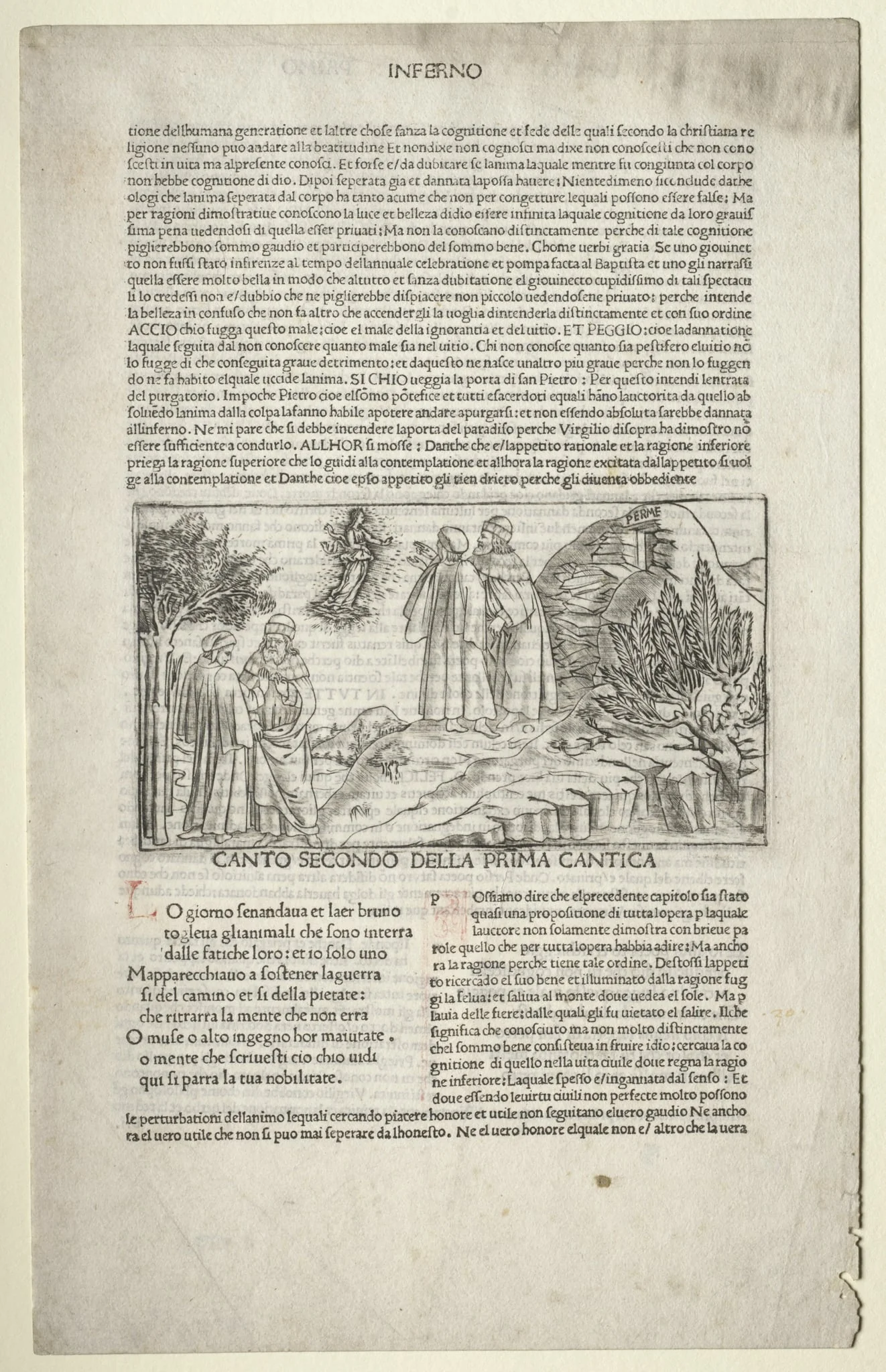 Dante and Virgil with the Vision of Beatrice, detail