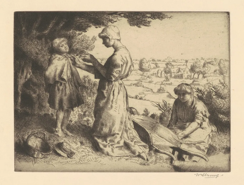 The Errand, by William Strang, ink, 1883