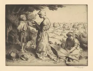 The Errand, by William Strang, ink, 1883