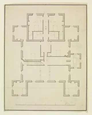 Plan of the Chamber floor, Combe Bank, by Roger Morris, 1728