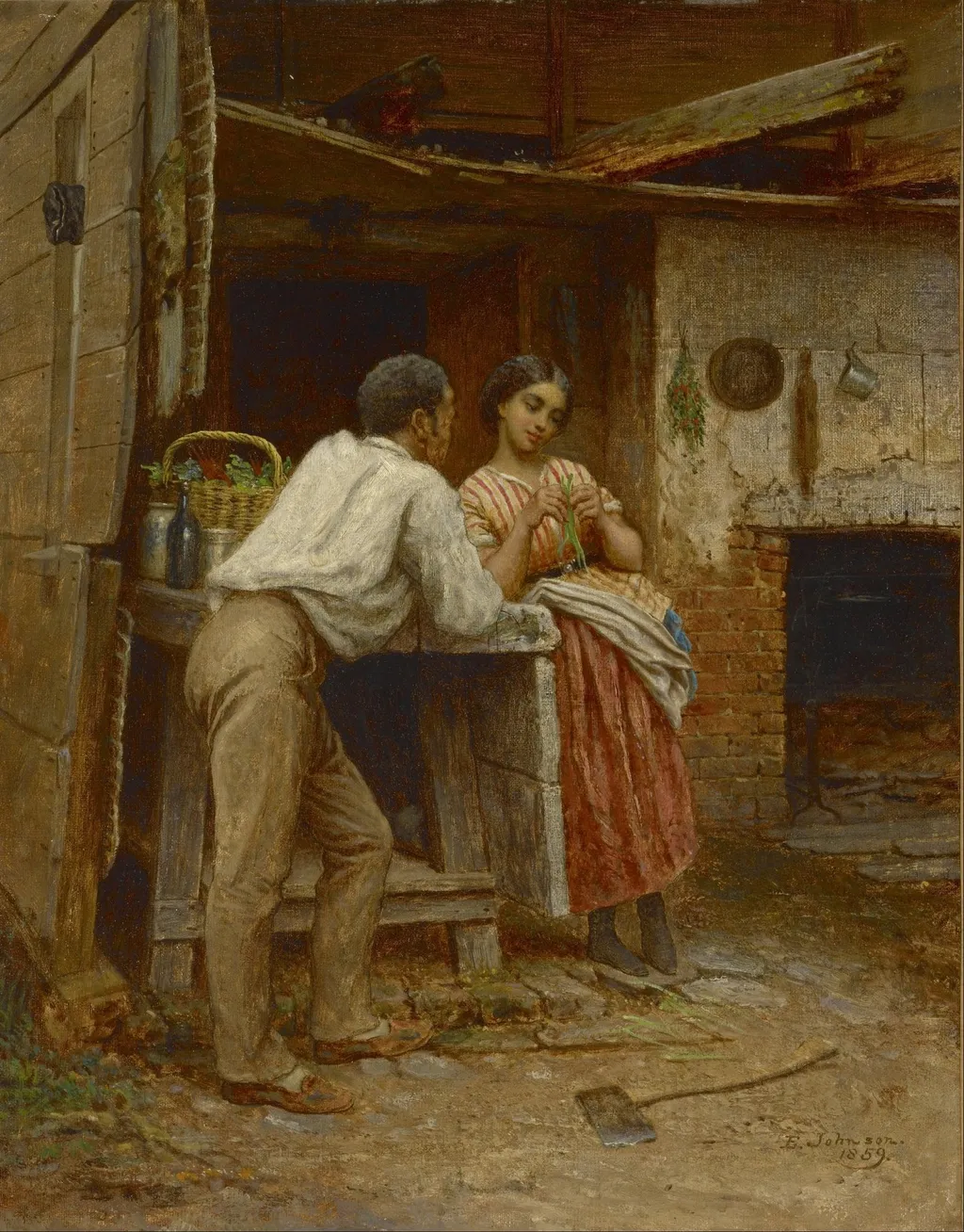 Southern Courtship, by Eastman Johnson, oil, 1859
