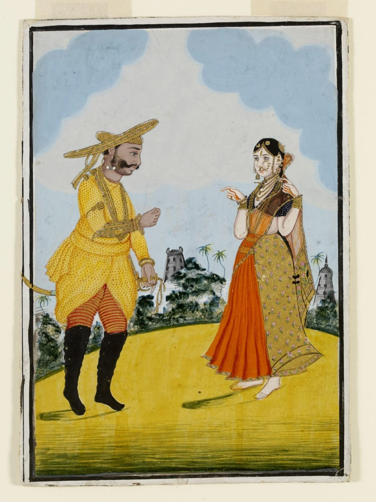A Maratha couple, detail