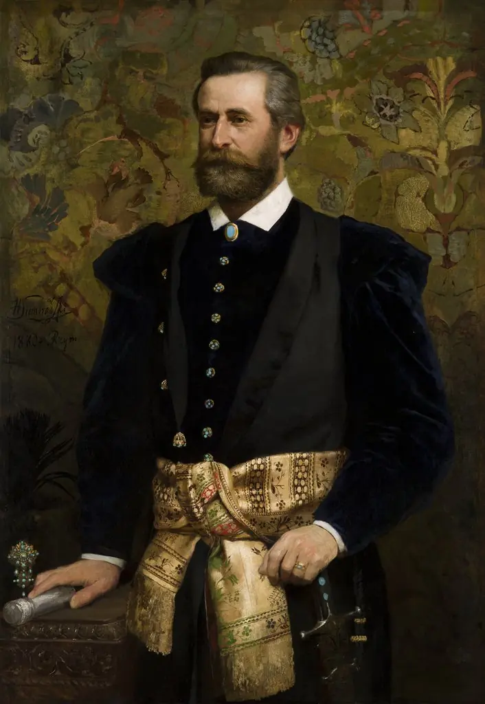 Portrait of Ludwik Wodzicki (1834–1894), Marhal of the Galician Seym, by Henryk Siemiradzki, oil, 1890